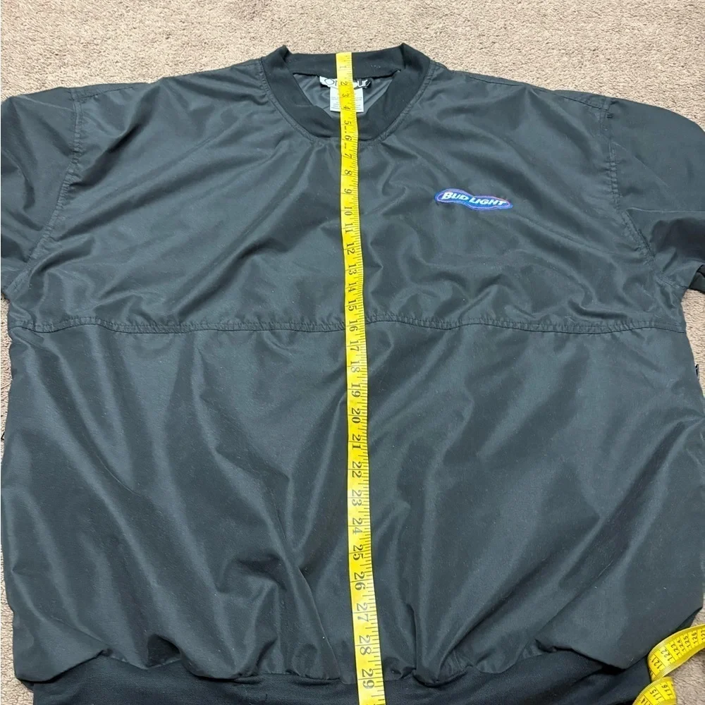 Bud light Men’s XL black pullover jacket with zipper pockets